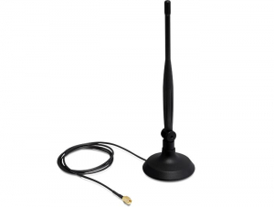 DeLock RP-SMA WLAN 4 dBi Antenna mágneses állvánnyal és hajlékony szerkezettel (88413)